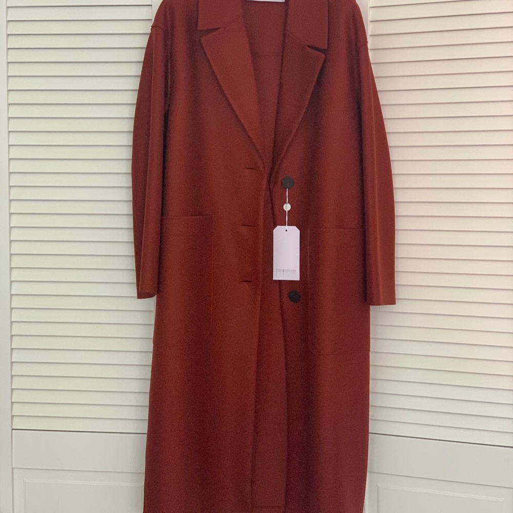 NWT Harris Wharf London Oversized Rust Coat - Picture 7 of 7